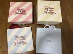 ジェラートピケ　クリスマス限定　紙袋ショッパー2枚　箱2つ