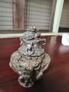 陶器製獅子香炉 約10cm 香炉獅子 | 2025秋 - 育陶園 やちむんの窯元｜沖縄の陶器 和食器