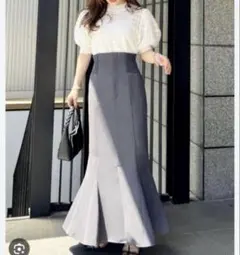 cocodeal チャコールグレー　ニットコルセットマーメイドスカート 1サイズ