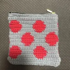 編み物　ポーチ　ハンドメイド