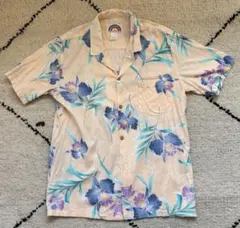 PARADISE FOUND アロハシャツ ハワイ製 半袖 ボタン1個無し