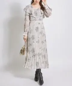 tocco closet ビッグカラーニュアンスフラワープリントワンピース