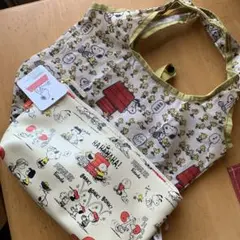 スヌーピー ミニトートバッグとポーチ セット