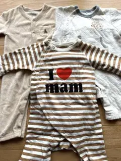 【まとめ売り】ベビーロンパース 70cm 3枚セット