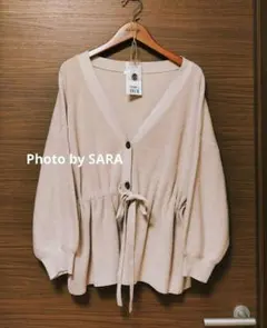 GLACIER グラシア　淡いくすみピンク　カーディガン　L Honeys