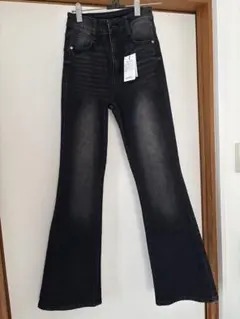 ハイウエストフレアデニムパンツ[cu498]
