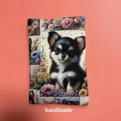 数量限定品❣️レアパネル　チワワお花のポケットティッシュケース　ハンドメイド