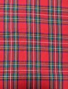 ハンドメイド 赤 緑 チェック 生地 布 入園 入学 巾着 ナフキン 袋 バッグ