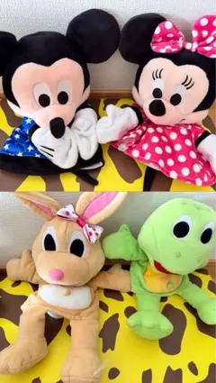 ディズニー　ミッキーミニーぬいぐるみセット　ディズニー英語システム　パペット