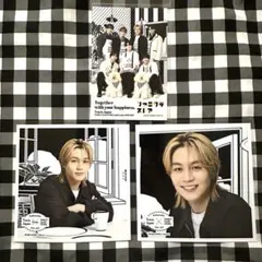 トラジャ TravisJapanステッカーと大阪限定ましかくフォト　松田元太