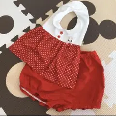 人気商品美品ミキハウスうさこのスタイ＆ブルマセット⭐︎お食事エプロンファミリア