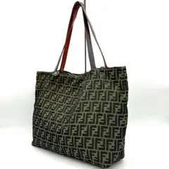 【FENDI】トートバッグ　ズッカ柄　レオパード柄　リバーシブル　大容量.