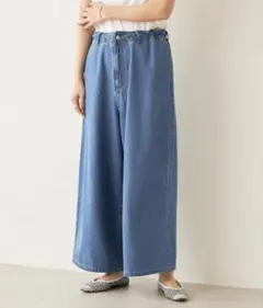 ビアズリー BEARDSLEY デニムパンツ ワイドパンツ フリーサイズゆったりのサムネイル