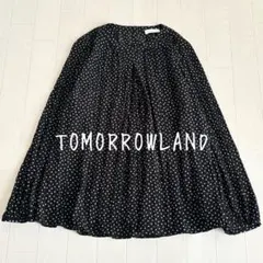 【極美品】TOMORROWLANDプリーツドットプリントボックスタックブラウス