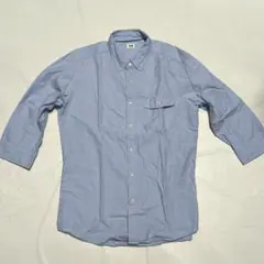ユニクロ　 ボタンダウン　七分袖　ダンガリーシャツ