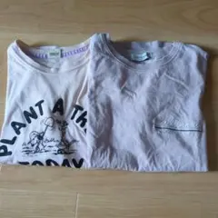 Tシャツ ２枚セット 150 ピンク スヌーピー