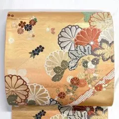 袋帯 扇 花紋 亀甲 桐の花 萩 ヱ霞 着物 122b d ms - メルカリ