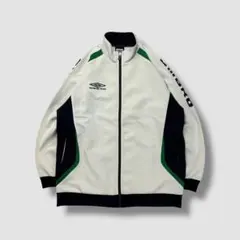 00s UMBRO トラックジャケット ホワイト×ネイビー L