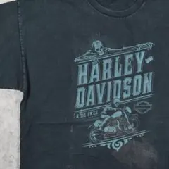 希少】ハーレーダビッドソン Tシャツ スカル ギヤ グラフィック グレー 