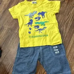 ケーピーボーイ　恐竜プリント Tシャツとハーフパンツセット