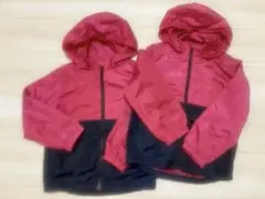 フード付きジャケット ピンク ネイビー 120cm