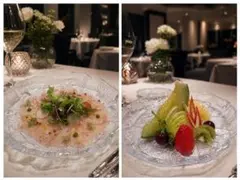 HOYAクリスタル 盛皿30cm フォーク5本付 ガラス皿