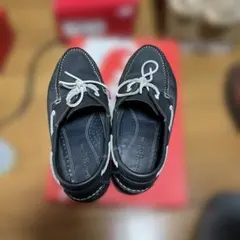 レザー 紺ローファー レースアップ