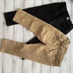 90cm パンツ 2枚セット（ベージュ・ブラック）