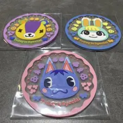 【未開封】どうぶつの森　クリアラバーコースター　3枚セット