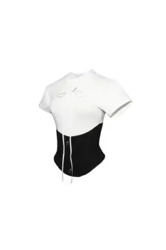 theredthread bicolor layered tops short - メルカリ