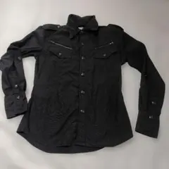 メンズ ブラック系 シャツ 長袖