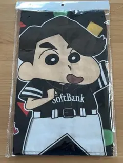 周東佑京 クレヨンしんちゃん フェイスタオル ビジター 福岡ソフトバンクホークス