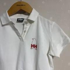 ヘリーハンセン　ロゴワンポイント半袖カノコポロシャツ(M)ホワイトのサムネイル