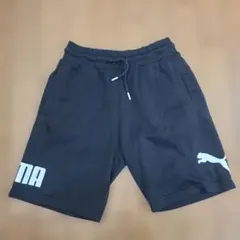 PUMA プーマ ハーフパンツ スウェット 150センチ ブラック ロゴ入り