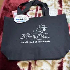 スヌーピー 保冷ランチバッグ黒