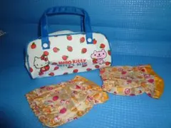 Eハローキティ+BETTY'S BLUEバック型ペットボトルホルダー他2点