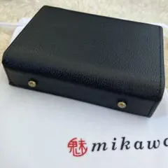 エムピウ ミッレフォッリエ 同型 日本製 二つ折り財布 m+ ブラック 袋付き