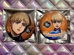 進撃の巨人×カラオケの鉄人 缶バッジ 【アルミン】