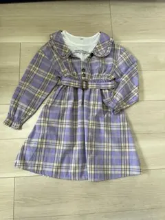 チェック柄　ワンピース　130