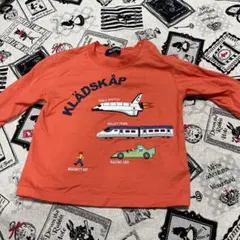 クレードスコープ　長袖カットソー 90cm オレンジ