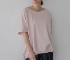 Apart by WEB限定　スソドロストT ピンクのサムネイル