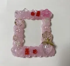 【14】推し活 ホイップデコ トレカケース 量産型 ハンドメイド ピンク 赤