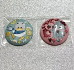 サンリオ 刺繍缶バッジビスケット3 ハンギョドン・あひるのペックル