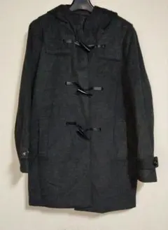 グレー フード付き ダッフルコート