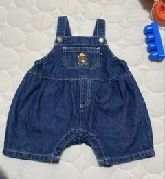 デニムオーバーオール フタフタ　70サイズ