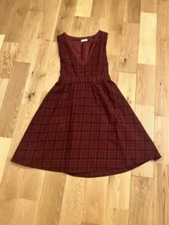 axes femme アクシーズファム チェック柄ワンピース 秋服