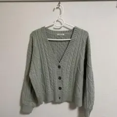 COLZA ミントグリーン ニットカーディガン