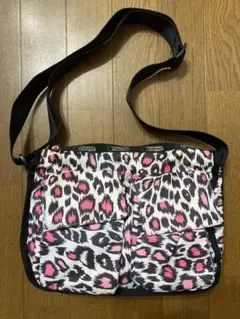 レスポートサック　ショルダーバック　ヒョウ柄