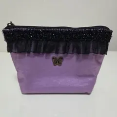 ANNA SUI ポーチ パープル 蝶モチーフのサムネイル