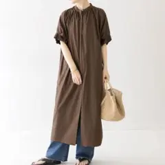 美品 JOURNAL STANDARD lessage タックスリーブワンピースのサムネイル